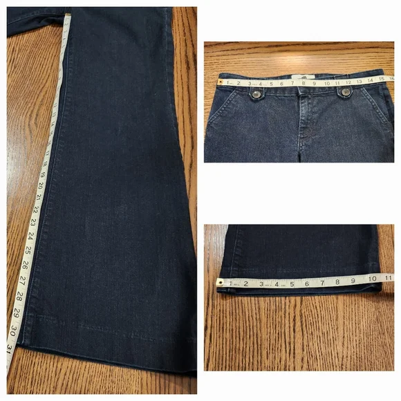 Banana Republic Trouser Style Jeans Women's Size 6 Dark Blue - Picture 7 of 8